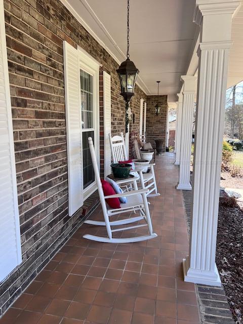 view of patio / terrace with a porch