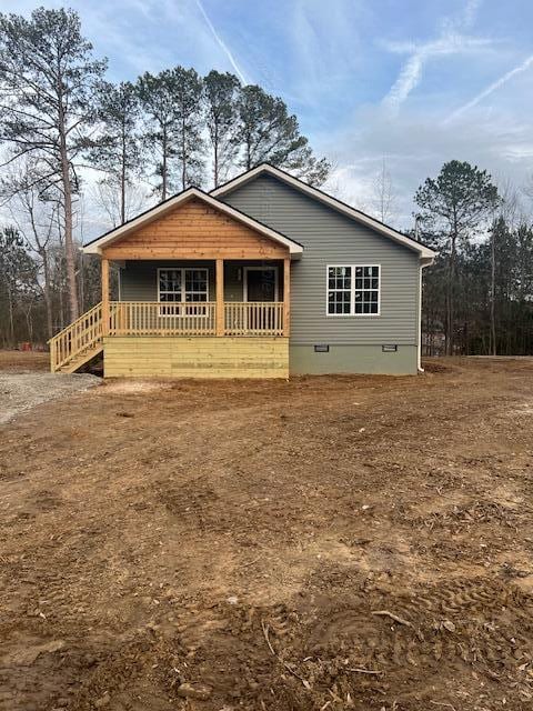 view of front of property with covered porch