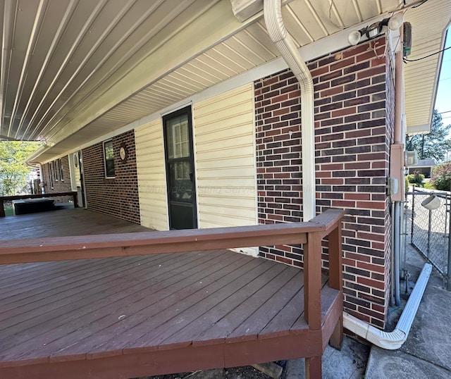 view of wooden deck