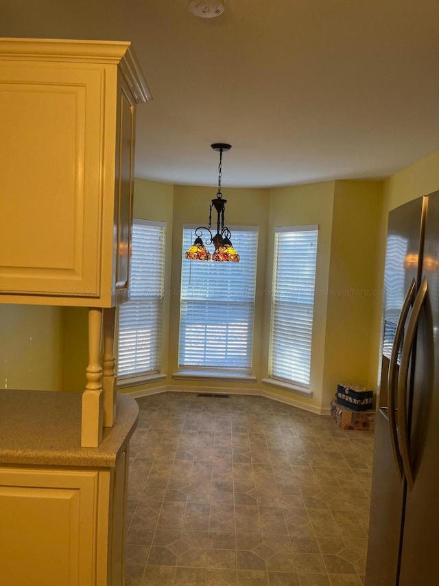 view of unfurnished dining area