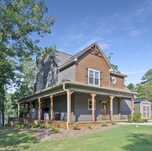 view of front of home featuring a porch