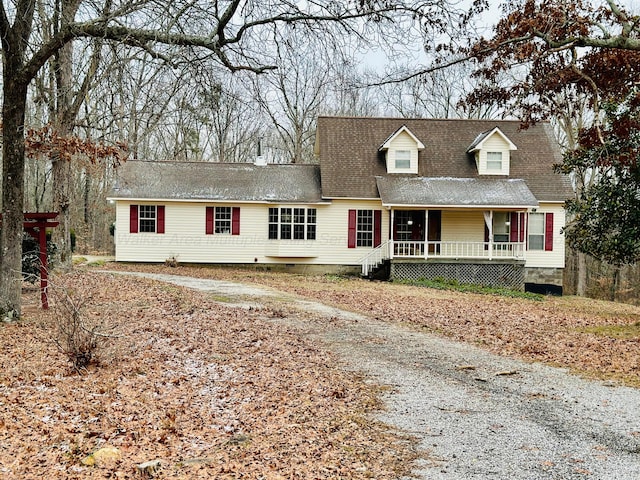 view of front facade with a porch