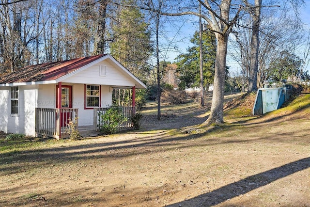 exterior space featuring a porch