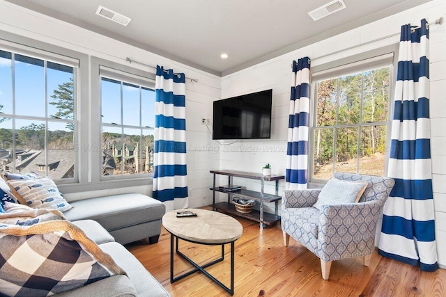 living room featuring hardwood / wood-style floors