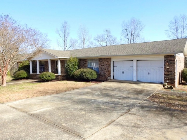 ranch-style home with a garage