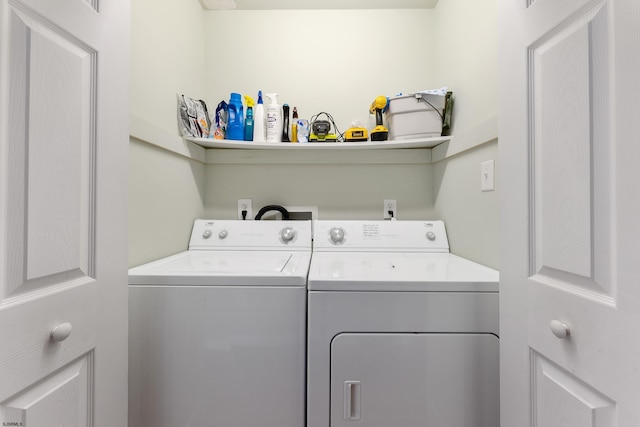 laundry area featuring washing machine and clothes dryer and hookup for a washing machine