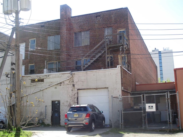 view of property with a garage