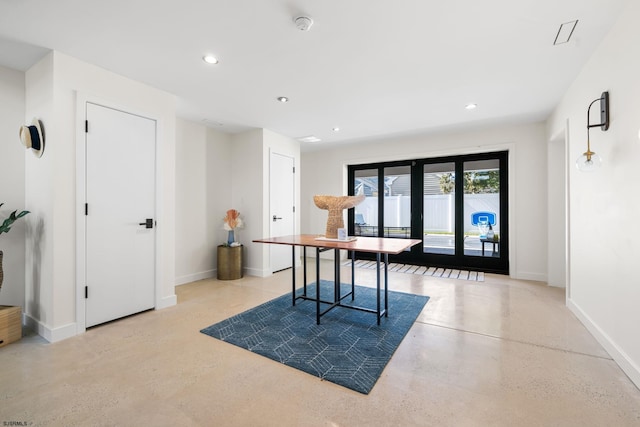 interior space featuring french doors