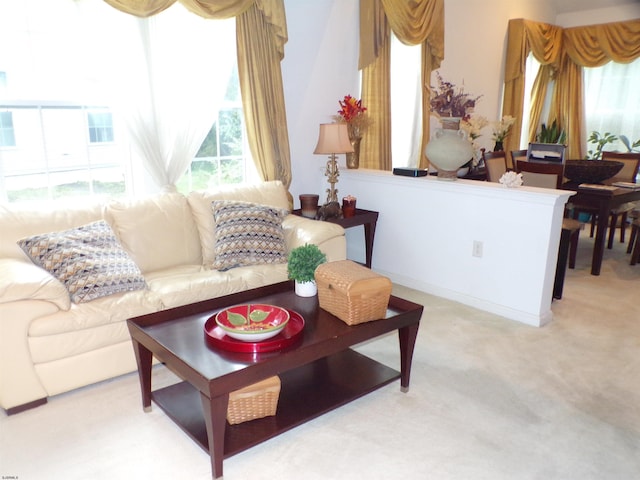 view of carpeted living room