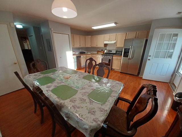 dining room featuring light wood-type flooring