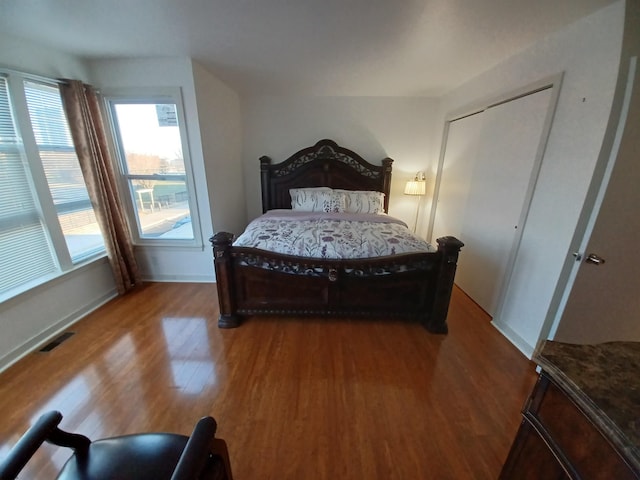 bedroom featuring hardwood / wood-style floors