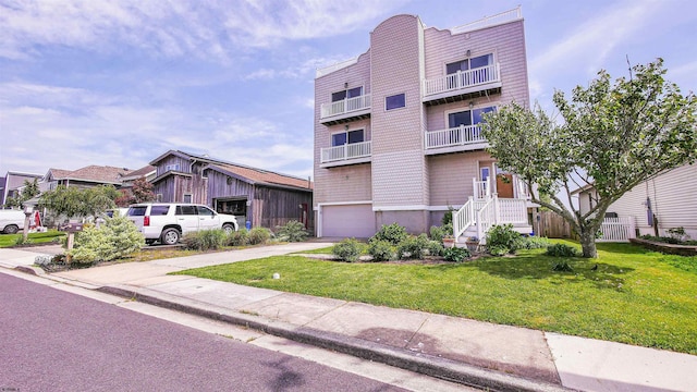 view of property featuring a garage