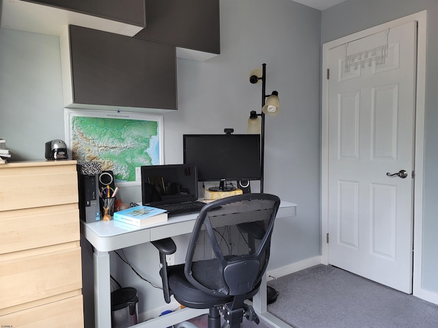 view of carpeted office