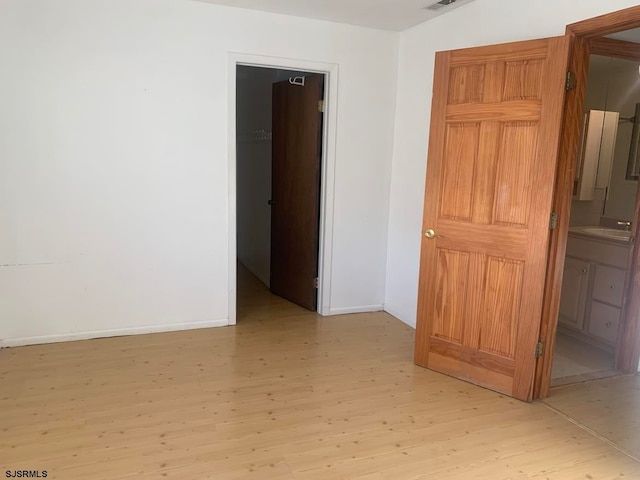 interior space with light hardwood / wood-style flooring