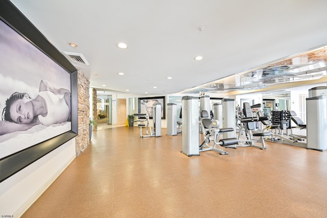 view of exercise room