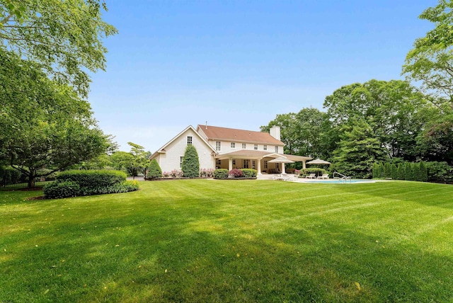 exterior space with a front yard