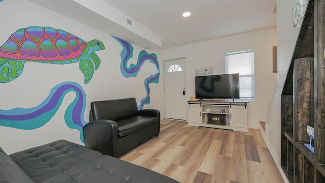 living room featuring hardwood / wood-style floors