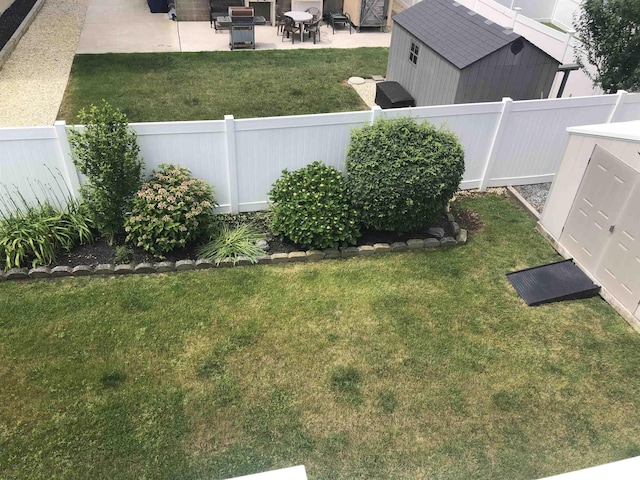 view of yard featuring a patio area