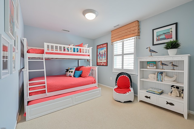 bedroom with carpet floors