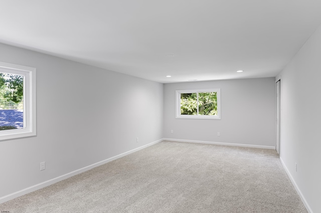 view of carpeted spare room