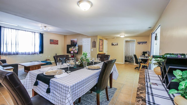 view of tiled dining room