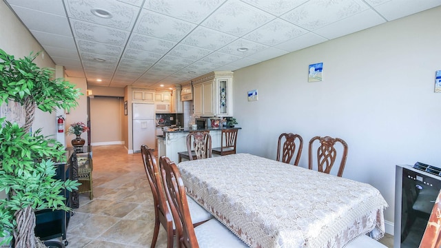 view of tiled dining room