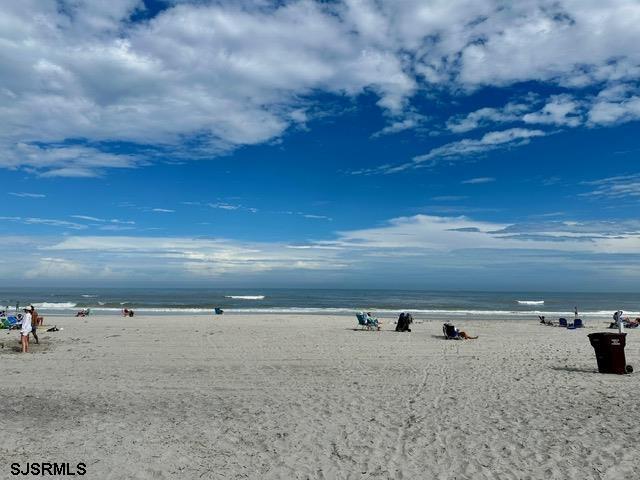 view of water feature featuring a view of the beach