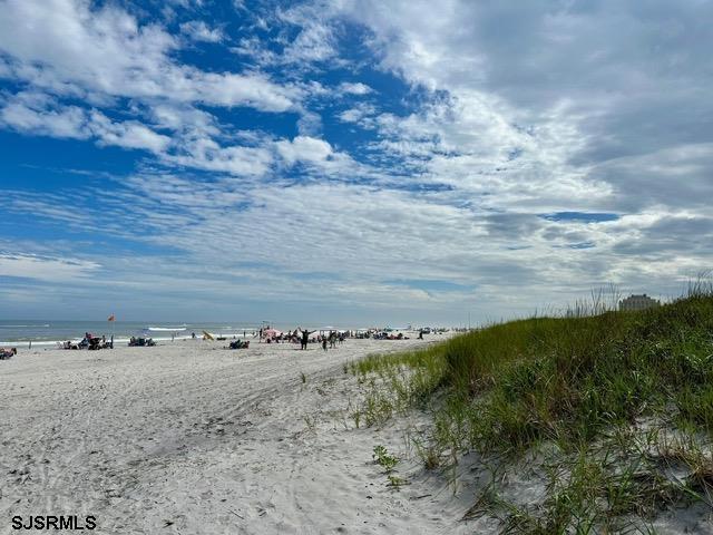 property view of water with a beach view