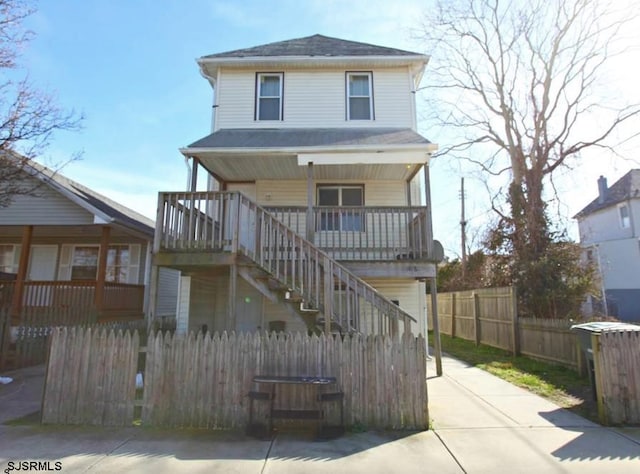 view of front property with a porch