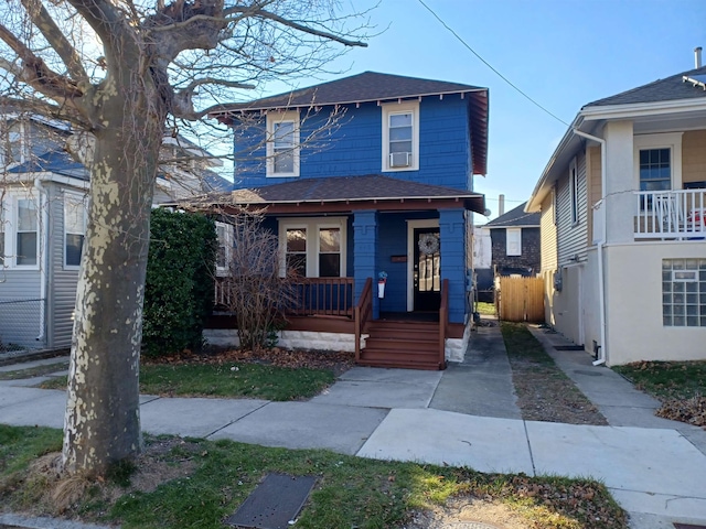 view of front property featuring cooling unit