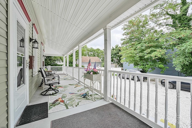 balcony with covered porch