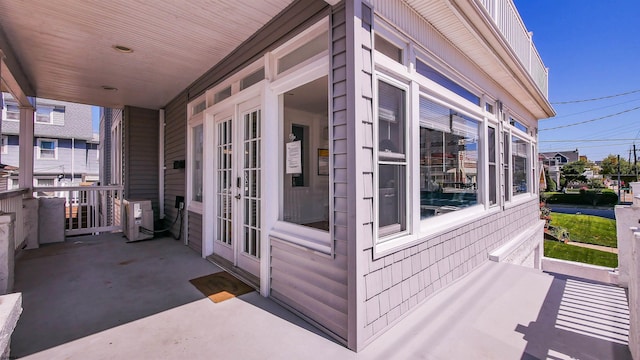 exterior space with french doors