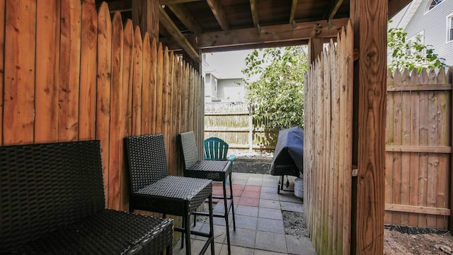 view of patio / terrace with fence