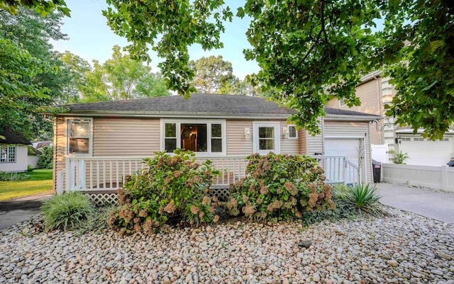 ranch-style home with a garage