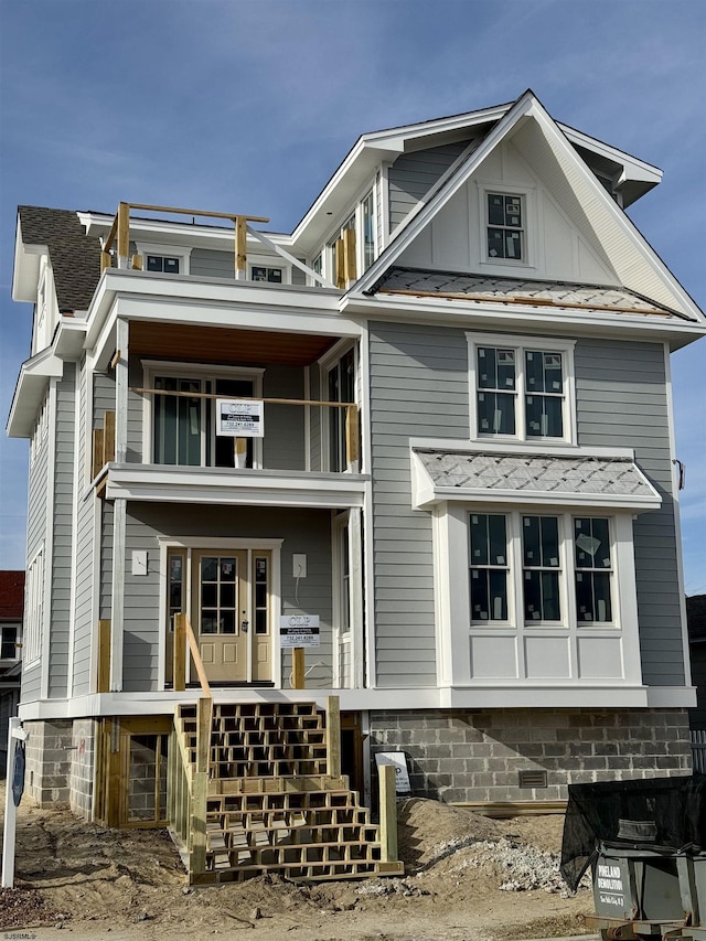 view of front of house with board and batten siding