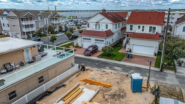 drone / aerial view featuring a residential view