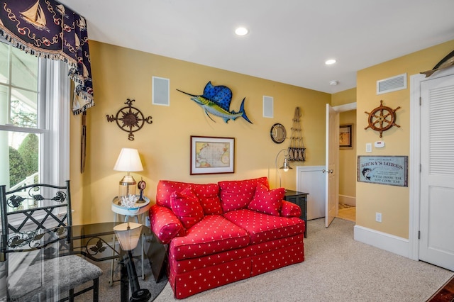 view of carpeted living room