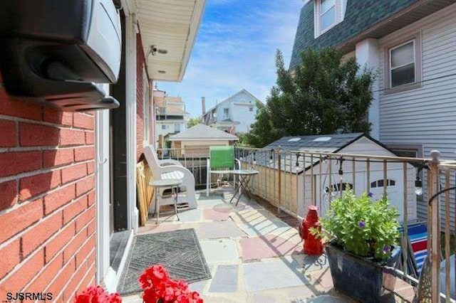 balcony featuring a patio