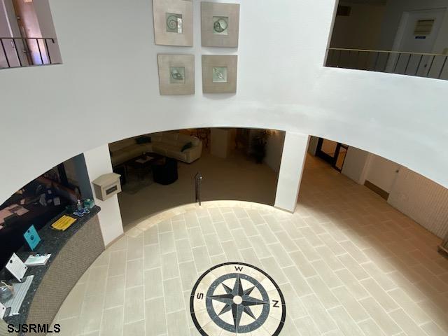 interior space with tile patterned floors