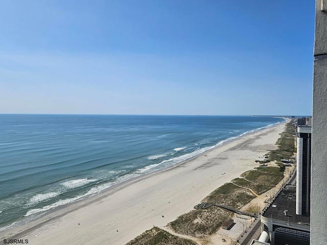 water view with a view of the beach