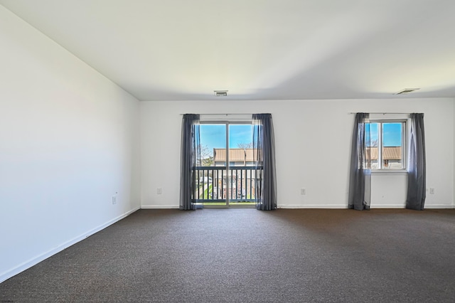 carpeted empty room with plenty of natural light