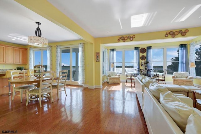 dining room featuring light wood-type flooring