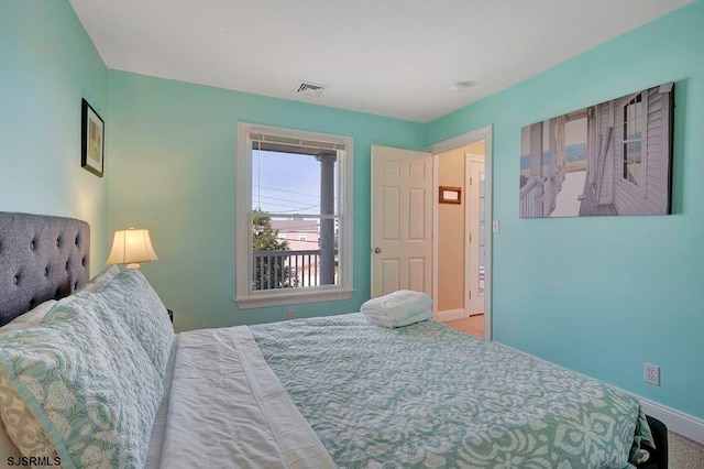 view of carpeted bedroom