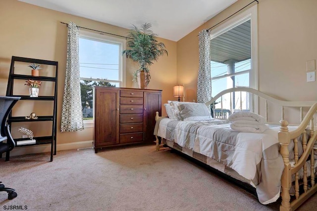 view of carpeted bedroom