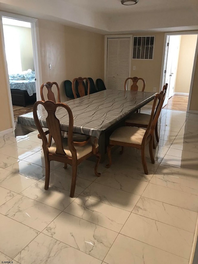 view of dining area