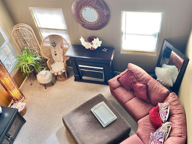 view of carpeted living room