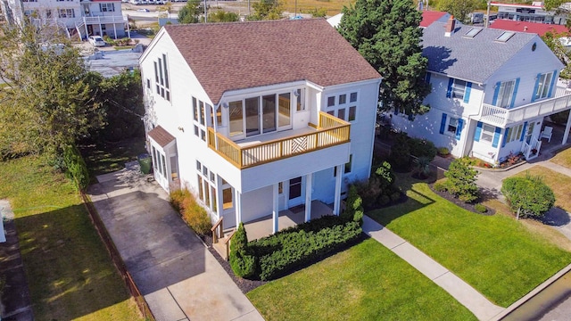 birds eye view of property