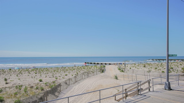 water view featuring a beach view