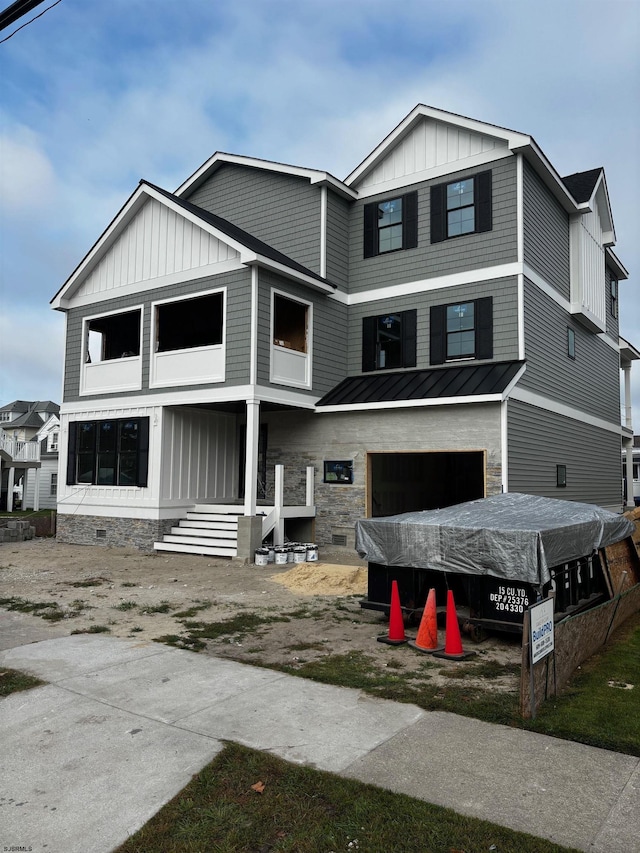 view of front of home featuring a garage