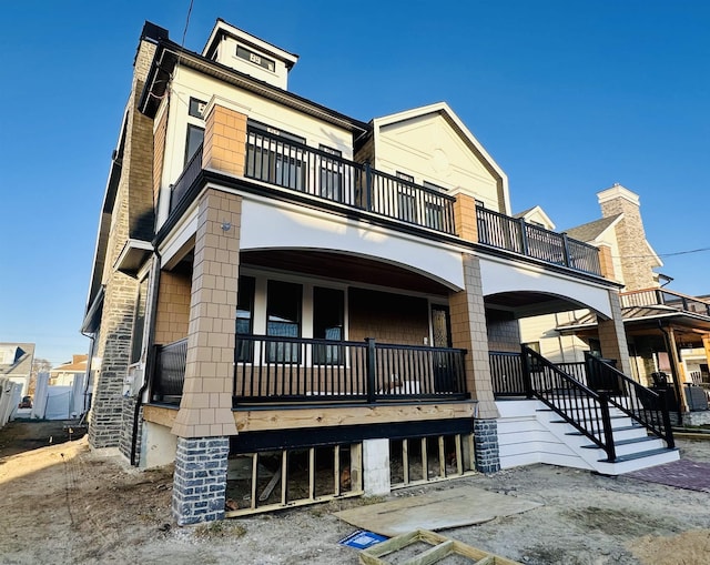 27 Spruce Rd, Ocean City, NJ 08226 - view of front of home featuring a balcony
